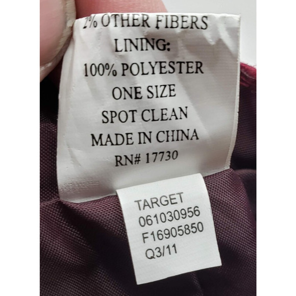 Woman's Classic Maroon Red Cloth Beret Hat Cap - Picture 8 of 9